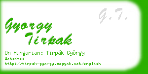 gyorgy tirpak business card