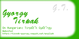 gyorgy tirpak business card